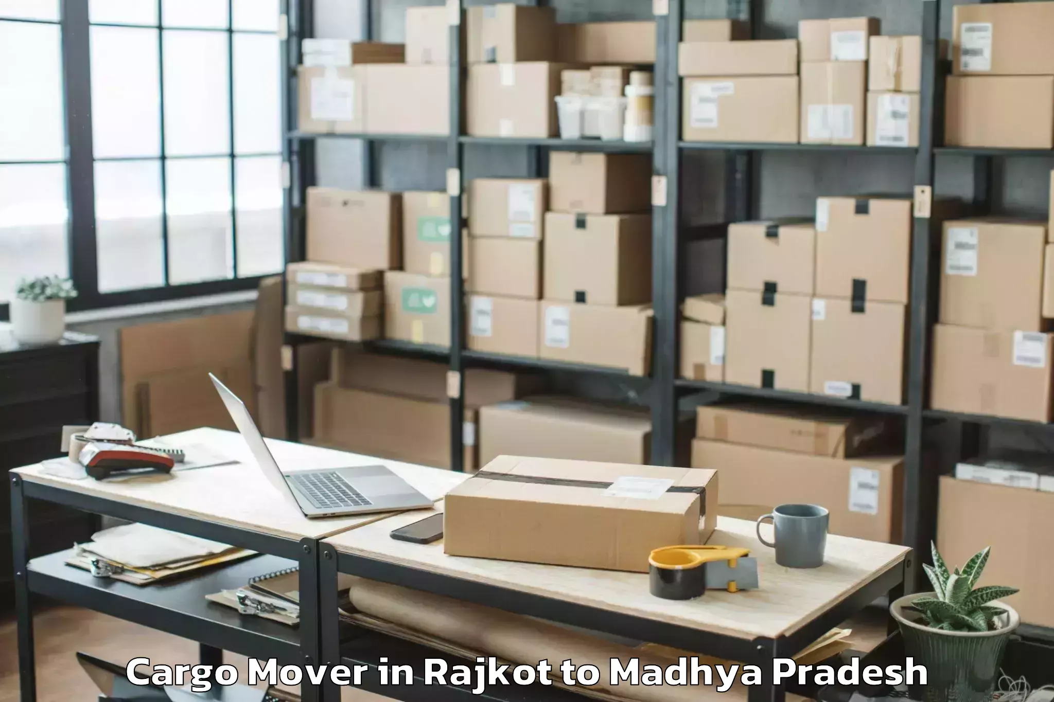 Book Rajkot to Satwas Cargo Mover Online